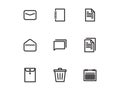 Set of Folder related vector line icons. Premium linear symbols pack. Vector illustration isolated on a white background. Web symb