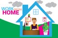 Work from home Royalty Free Stock Photo