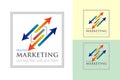 Marketing logo vector icon concept