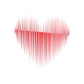 Abstract thorns hearth love vector red color
