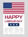 American labour day background. Happy labour day poster, banner.