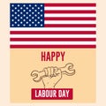 American labour day background. Happy labour day poster, banner.