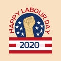 American labour day background. Happy labour day poster, banner.