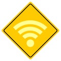 Wi-Fi, WiFi Free zone sign. Network zone sign. Wireless icon. Royalty Free Stock Photo