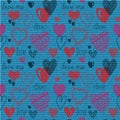 Hearts pattern seamless Royalty Free Stock Photo