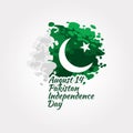August 14th, celebrating Pakistan`s independence day vector illustration Royalty Free Stock Photo