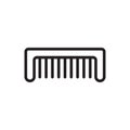 Hair Brush icon outline vector. isolated on white background Royalty Free Stock Photo