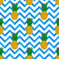 Vector seamless pattern with pineapples.