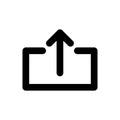 Upload icon outline vector. isolated on white background Royalty Free Stock Photo