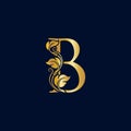 Luxury initial A gold colorB Royalty Free Stock Photo