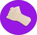 A rounded fist icon indicated a fighting spirit