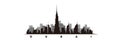 Dubai skyline and landmarks silhouette vector Royalty Free Stock Photo