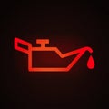 Engine oil warning light. Royalty Free Stock Photo