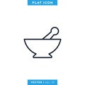 Mortar and Pestle Icon Vector Design Template. Royalty Free Stock Photo