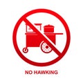 No hawking sign isolated on white background Royalty Free Stock Photo