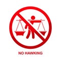 No hawking sign isolated on white background Royalty Free Stock Photo