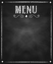 Restaurant food menu design on black chalkboard background. Easily Editable Vector. EPS 10.