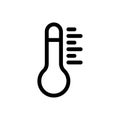 Thermometer icon outline vector. isolated on white background Royalty Free Stock Photo