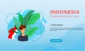 Landing page indonesian independence day.