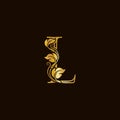 Luxury and elegant initial line L