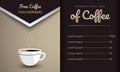 International Day of Coffee Menu Template Royalty Free Stock Photo