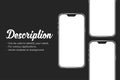 Realistic mobile banner vecter mockup.