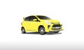 Yellow smart eco electric or conventional city Car