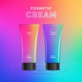 Colorful Cosmetic Day and Night Cream Product