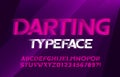 Darting alphabet font. Wind effect letters and numbers. Abstract background. Royalty Free Stock Photo