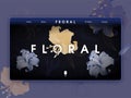 Luxury Floral Landing Page Royalty Free Stock Photo