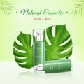 Realistic Natural Cosmetic with Skin Care Product