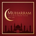 1442 Hijri Islamic new year, Happy Muharram. Royalty Free Stock Photo