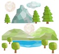 Low Poly Landscape Design Elemens