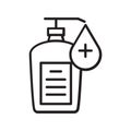 Sanitizer lotion spray shampoo bottle icon