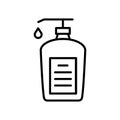 Sanitizer lotion spray shampoo bottle icon