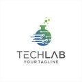 Tech Lab Logo Design Vector Stock. Science laboratory logo Template. Digital chemistry Labs Logo Icon