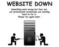 Comical website down Royalty Free Stock Photo