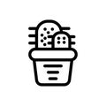 Cactus Home and Living Furniture icon outline vector. isolated on white background