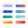 Flat Colorfull web button Collections