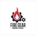 Fire Gear Exclusive logo design Inspiration Royalty Free Stock Photo