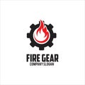Fire Gear Exclusive logo design Inspiration Royalty Free Stock Photo