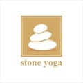 Stone yoga exclusive logo design inspiration exelent Royalty Free Stock Photo