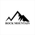 Rock Mountain exclusive logo design exelent Royalty Free Stock Photo