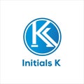 K Initials K exclusive logo design inspiration exelent Royalty Free Stock Photo