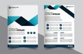 Brochure design, cover modern layout, annual report, poster, flyer in A4 with colorful triangles Royalty Free Stock Photo