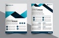 Brochure design, cover modern layout, annual report, poster, flyer in A4 with colorful triangles