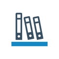 Office files icon blue vector illustration Royalty Free Stock Photo