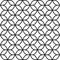 PrinVector seamless pattern in Arabian style. Abstract graphic monochrome background with thin wavy lines, delicate lattice.t Royalty Free Stock Photo