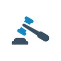 Auction gavel hammer law justice icon vector illustration Royalty Free Stock Photo