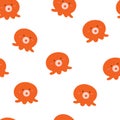 Seamless pattern cute cartoon octopus. for fabric print, background, textile, gift wrapping paper